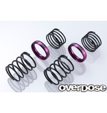 Overdose High Performance Twin Spring 1.2-2055 φ1.2, 5.5 coil, 20mm with Helper Spring / Color: Purple (2pcs)