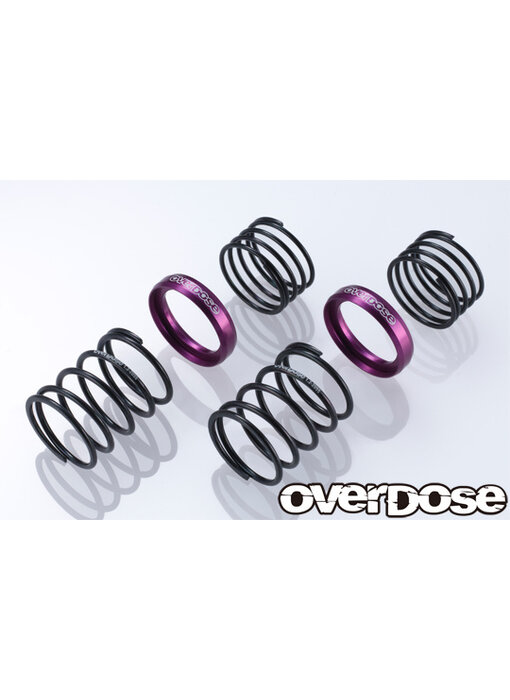 Overdose High Performance Twin Spring 1.2-2055 φ1.2, 5.5 coil, 20mm with Helper Spring / Purple (2)