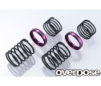 Overdose High Performance Twin Spring 1.2-2065 φ1.2, 6.5 coil, 20mm with Helper Spring / Purple (2)