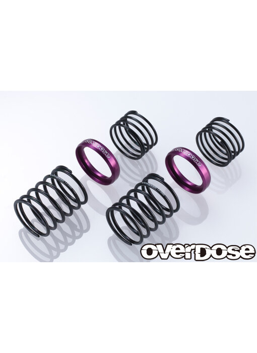 Overdose High Performance Twin Spring 1.2-2065 φ1.2, 6.5 coil, 20mm with Helper Spring / Purple (2)