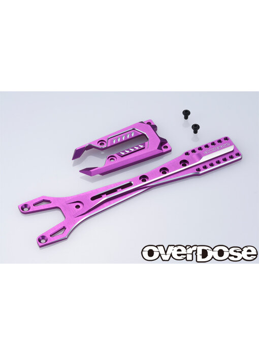 Overdose Alum. Upper Chassis Set for GALM series / Purple