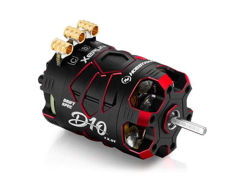 Hobbywing XeRun D10 13.5T Motor - Red Hobbywing XeRun D10 13.5T Motor - Red