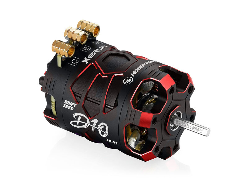 Hobbywing XeRun D10 Drift Motor / 10.5T / Red