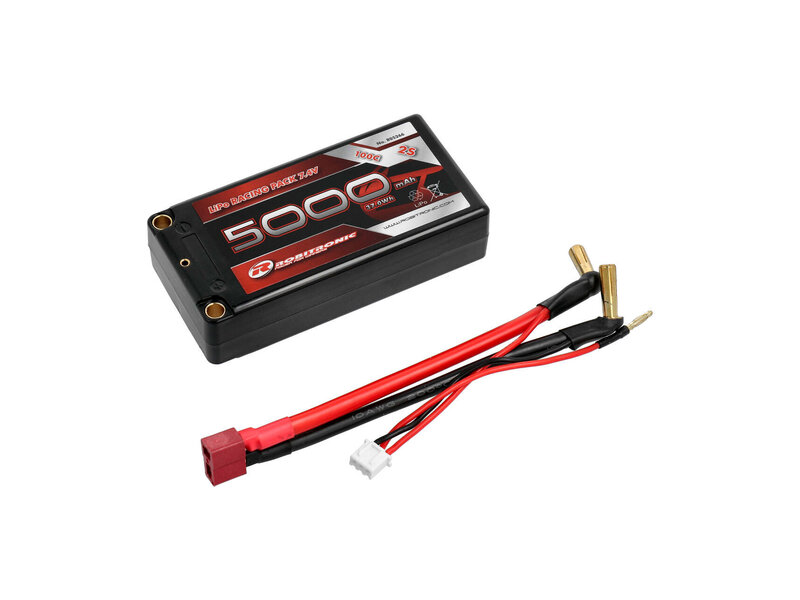 Robitronic LiPo Shorty 5000mAh 2S 100C 5mm Connector