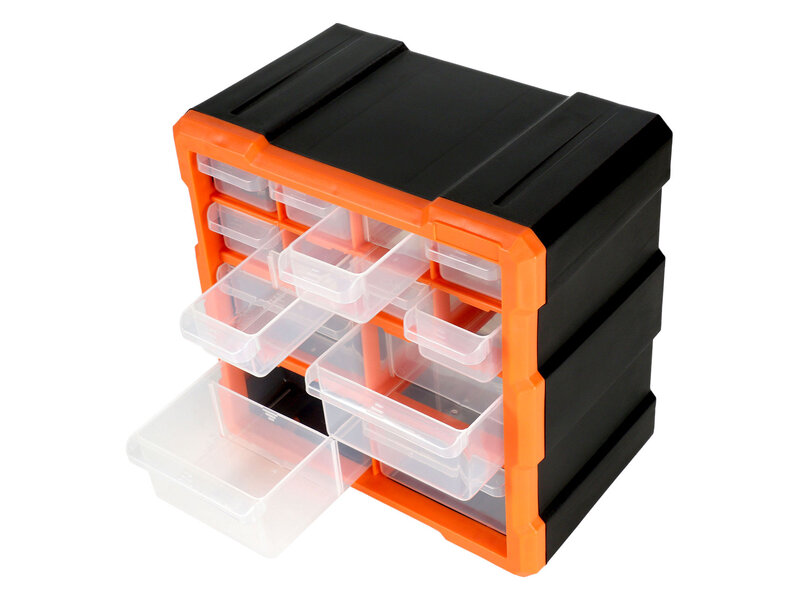 Robitronic Drawer Box with 12 Drawers Orange