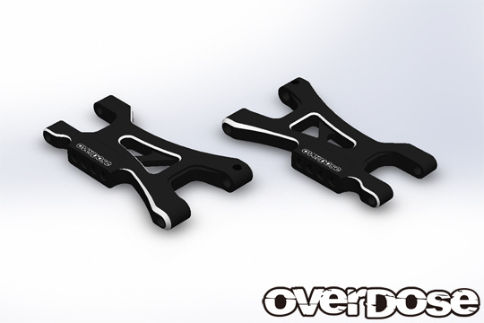 Overdose ES Alum. Rear Suspension Arm Type-2 - Red Overdose ES Alum. Rear Suspension Arm Type-2 - Red