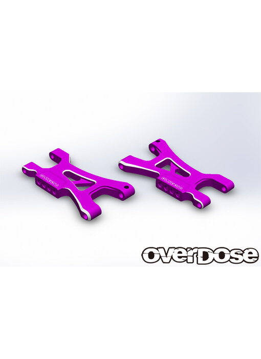 Overdose ES Alum. Rear Suspension Arm Type-2 for OD / Purple