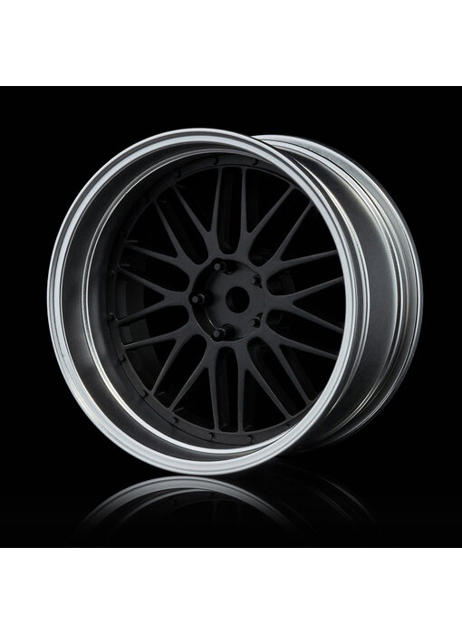 MST LM Wheel Set - Adj. Offset (4) / Flat Black-Flat Silver