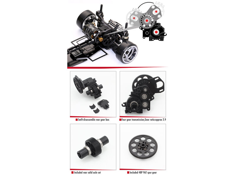 Usukani US88480 - NGE-BV 2WD 1/10 Chassis Kit