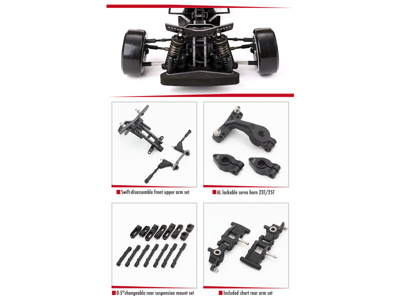 Usukani US88480 - NGE-BV 2WD 1/10 Chassis Kit