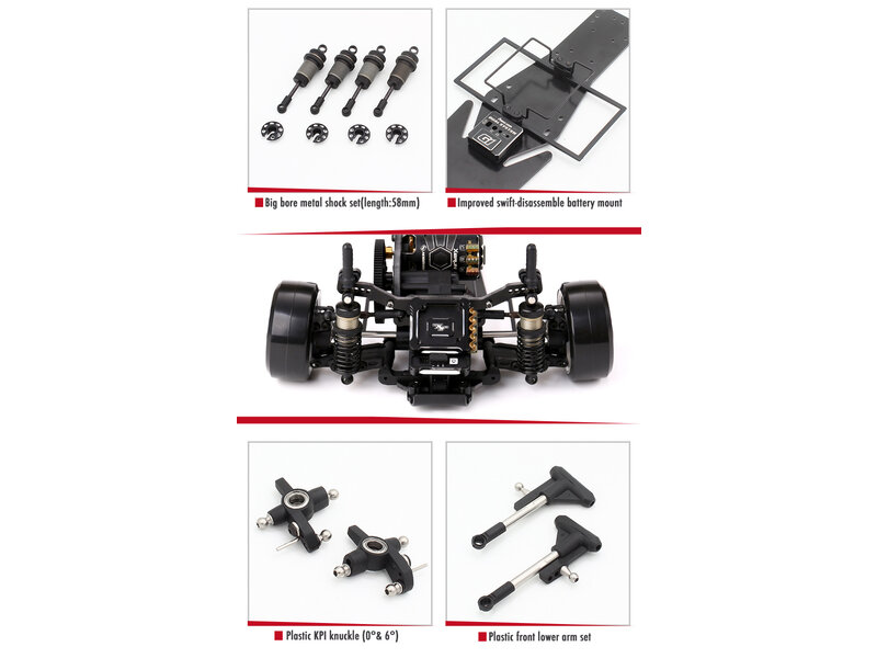 Usukani US88480 - NGE-BV 2WD 1/10 Chassis Kit