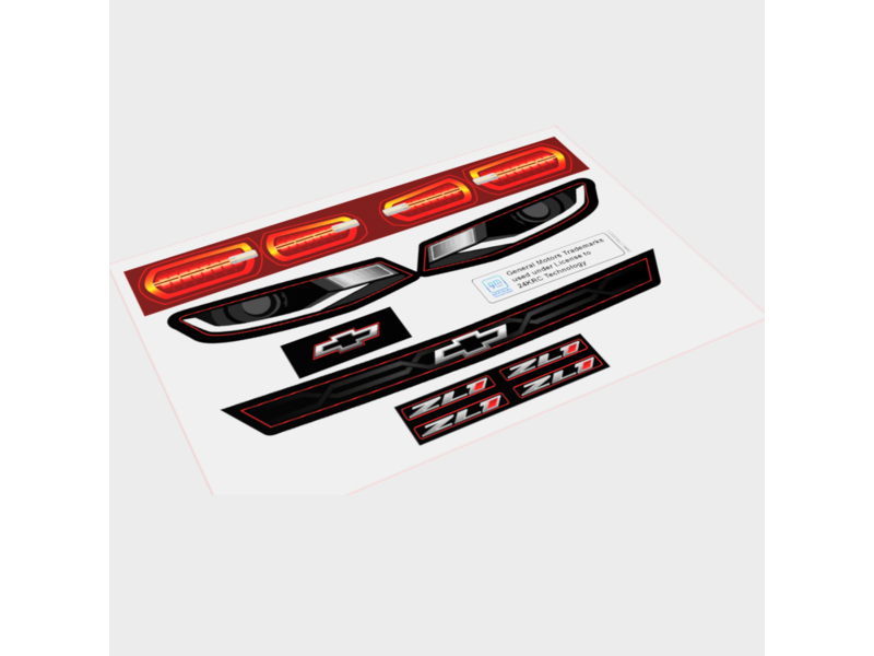 Rc Arlos 24K2908 - Sticker Sheet for 1/5 Chevrolet Camaro ZL1