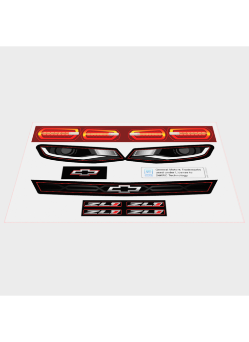 Rc Arlos Sticker Sheet for 1/5 Chevrolet Camaro ZL1
