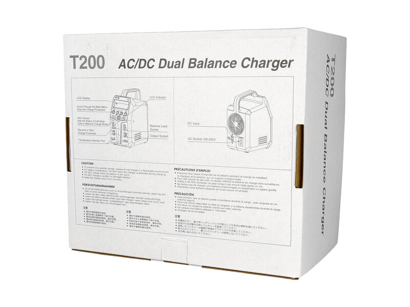 SkyRC T200 DUO LiPo Charger 1-6s 12A 2x100W AC/DC