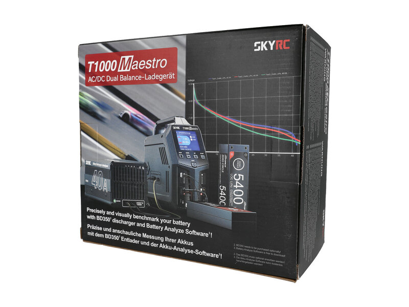 SkyRC T1000 DUO LiPo Charger 1-6s 20A 450W AC/DC