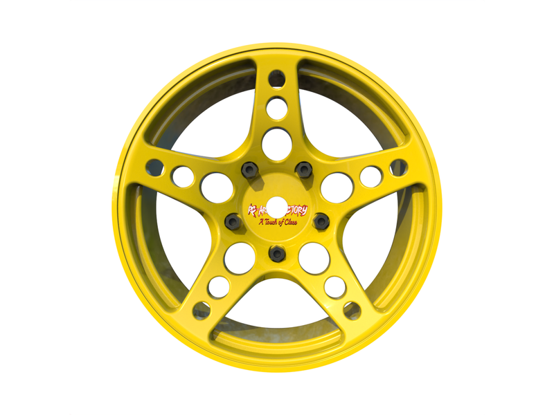 Rc Arlos Competition HGK Rims (2pcs) / Color: Yellow / Offset: 6mm