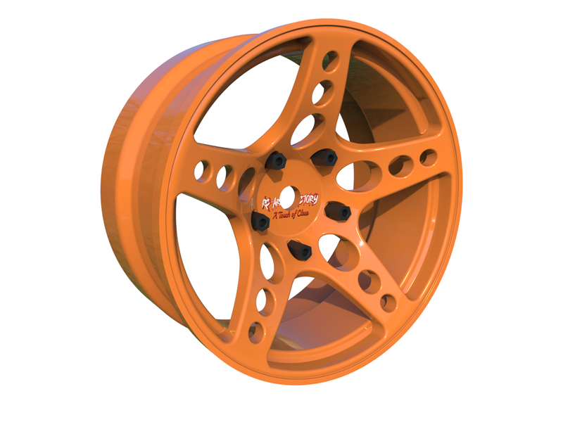 Rc Arlos Competition HGK Rims (2pcs) / Color: Orange / Offset: 6mm