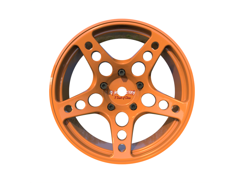 Rc Arlos Competition HGK Rims (2pcs) / Color: Orange / Offset: 8mm