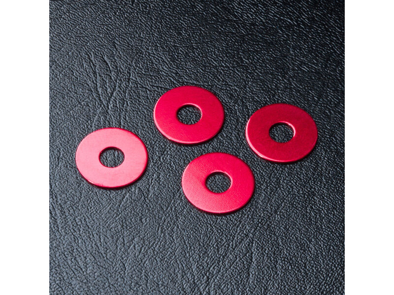 MST Wheel Hub Spacer 0.5mm (4pcs) / Color: Red - DISCONTINUED