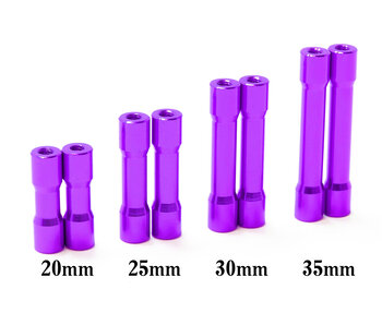 WRAP-UP Next Round Shape Aluminum Post 35mm / Purple (2pcs)