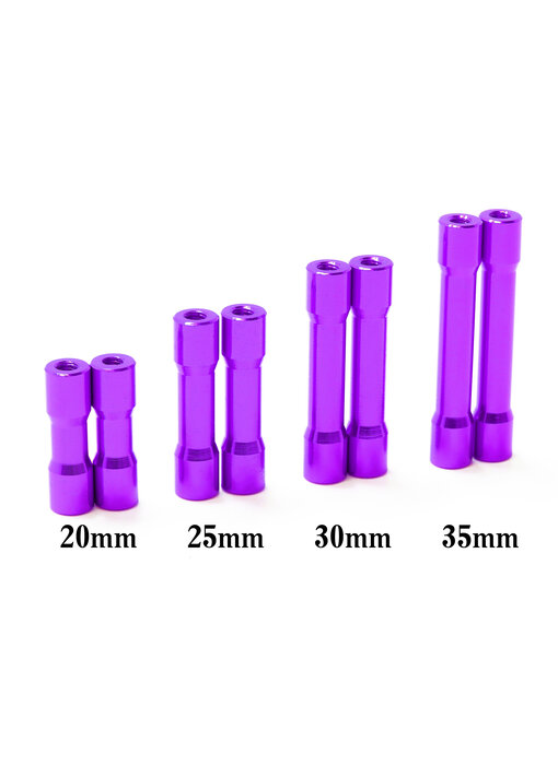 WRAP-UP Next Round Shape Aluminum Post 35mm / Purple (2pcs)