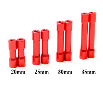 WRAP-UP Next Round Shape Aluminum Post 35mm / Red (2pcs)