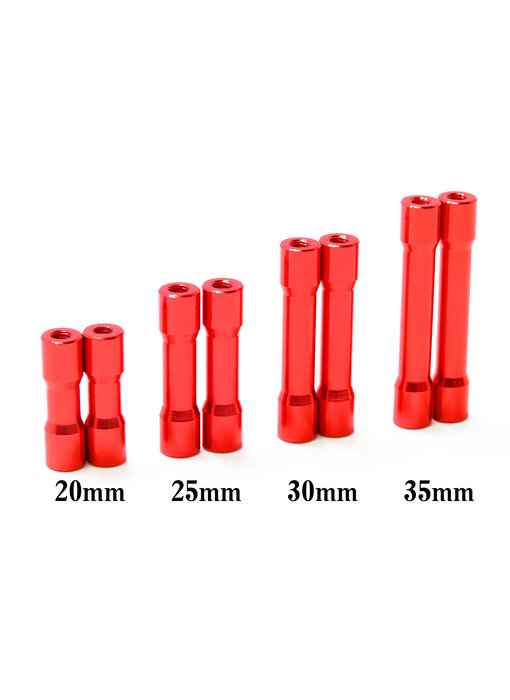 WRAP-UP Next Round Shape Aluminum Post 35mm / Red (2pcs)