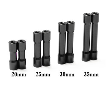 WRAP-UP Next Round Shape Aluminum Post 35mm / Black (2pcs)