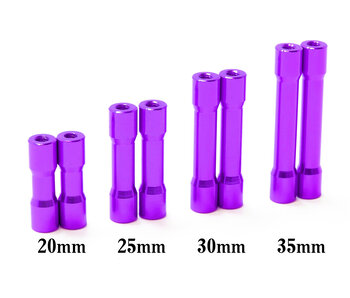 WRAP-UP Next Round Shape Aluminum Post 30mm / Purple (2pcs)