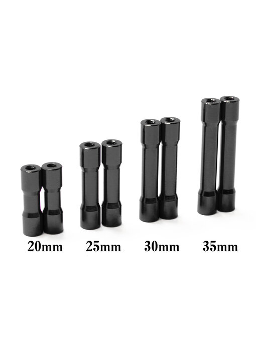 WRAP-UP Next Round Shape Aluminum Post 30mm / Black (2pcs)