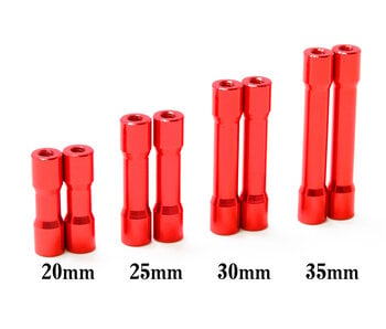 WRAP-UP Next Round Shape Aluminum Post 20mm / Red (2pcs)