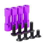 WRAP-UP Next 0697-FD - Round Shape Aluminum Post Set 20mm for RDX Side Deck / Purple (4pcs)