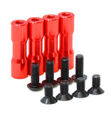 WRAP-UP Next 0696-FD - Round Shape Aluminum Post Set 20mm for RDX Side Deck / Red (4pcs)