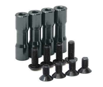 WRAP-UP Next Round Shape Aluminum Post Set 20mm for RDX Side Deck / Black (4pcs)