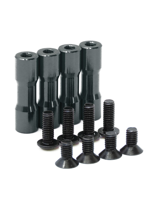 WRAP-UP Next Round Shape Aluminum Post Set 20mm for RDX Side Deck / Black (4pcs)