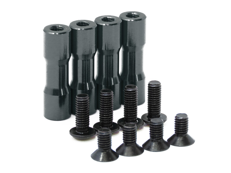 WRAP-UP Next 0695-FD - Round Shape Aluminum Post Set 20mm for RDX Side Deck / Black (4pcs)