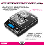 Hudy H107866 - Professional Digital Pocket Scale 3000g / 0.1g