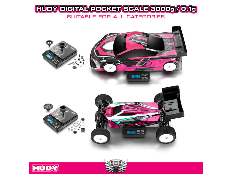 Hudy H107866 - Professional Digital Pocket Scale 3000g / 0.1g