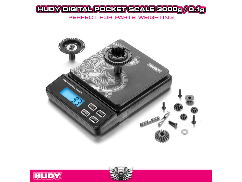 Hudy H107866 - Professional Digital Pocket Scale 3000g / 0.1g