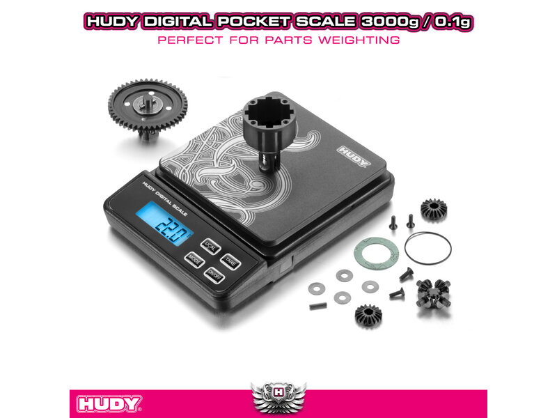 Hudy H107866 - Professional Digital Pocket Scale 3000g / 0.1g