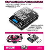 Hudy H107866 - Professional Digital Pocket Scale 3000g / 0.1g