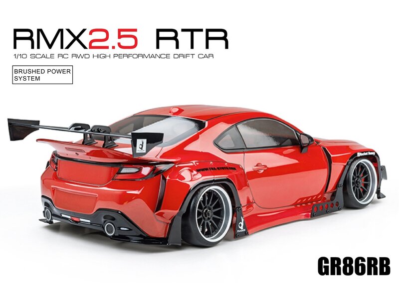 MST RMX 2.5 2WD 1/10 Drift Car RTR - Brushed 2.4G / Body: GR86RB (Toyota GR86 Rocket Bunny) - Red