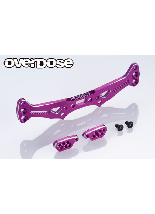 Overdose ES Alum. Rear Shock Tower for GALM series / Purple