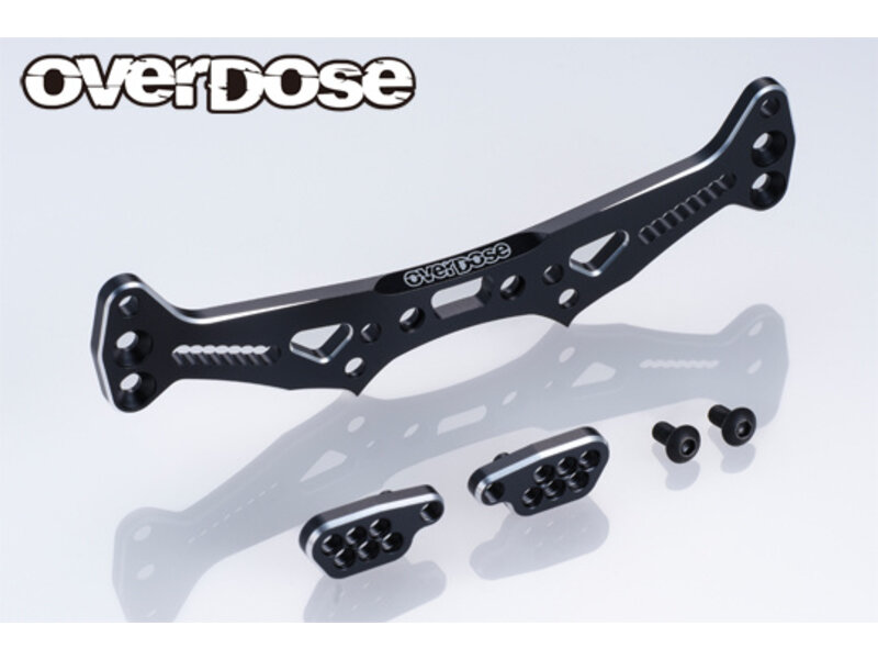 Overdose ES Alum. Rear Shock Tower - Black Overdose ES Alum. Rear Shock Tower - Black