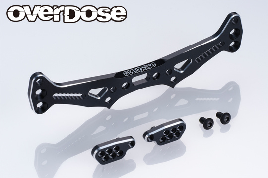 Overdose ES Alum. Rear Shock Tower - Black Overdose ES Alum. Rear Shock Tower - Black