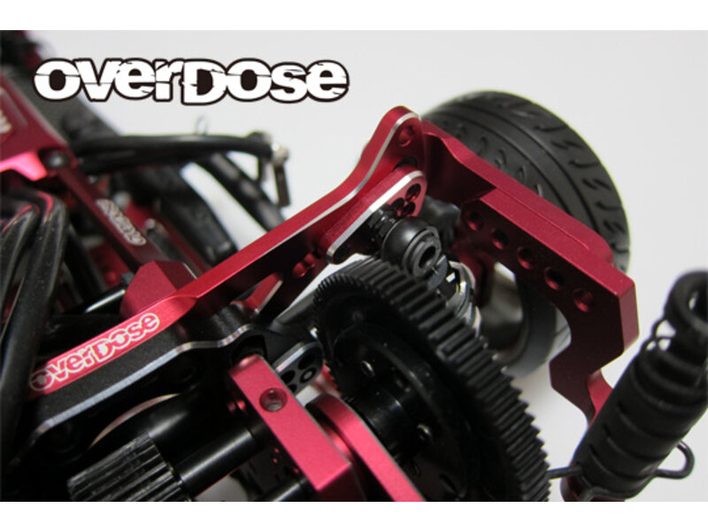 Overdose ES Alum. Rear Shock Tower - Red Overdose ES Alum. Rear Shock Tower - Red
