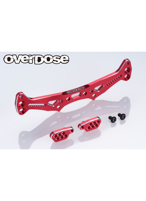 Overdose ES Alum. Rear Shock Tower for GALM series / Red