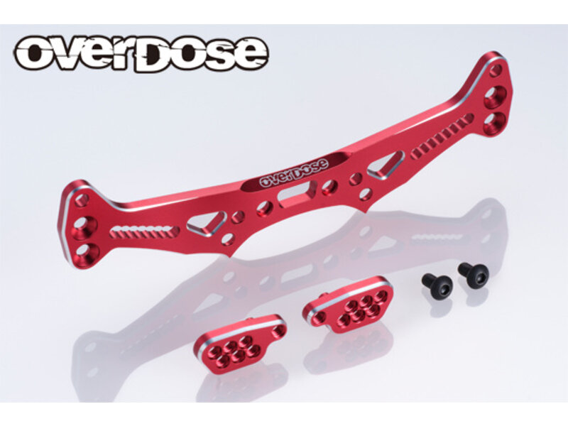 Overdose ES Aluminum Rear Shock Tower for GALM series / Color: Red