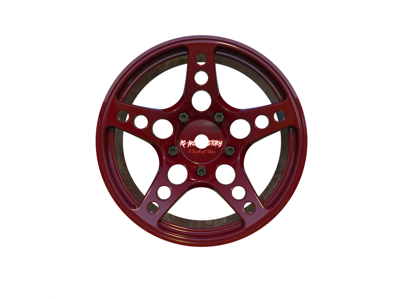 Rc Arlos Competition HGK Rims (2pcs) / Color: Red Chrome LIMITED / Offset: 6mm