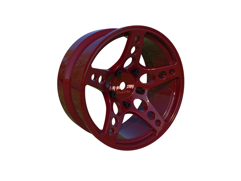 Rc Arlos Competition HGK Rims (2pcs) / Color: Red Chrome LIMITED / Offset: 6mm
